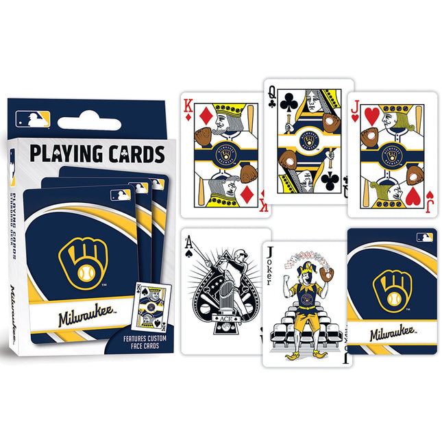 Milwaukee Brewers Playing Cards - 54 Card Deck by MasterPieces Puzzle Company INC