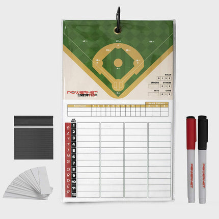 PowerNet Lineup Pro Magnetic Baseball Softball Coaching Board Game Ready (1170) by Jupiter Gear
