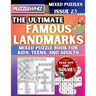 The Ultimate Famous Landmarks Mixed Puzzle Book for Kids, Teens, and Adults: 16 Types of Engaging Variety Puzzles: Word Search and Math Games (Issue 2