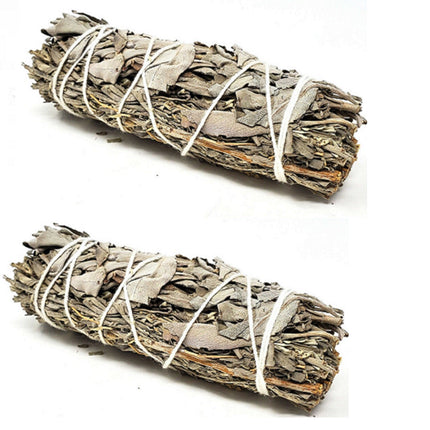 White Sage & Blue Sage Smudge Stick 3-4" by OMSutra
