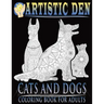 Cats and Dogs Coloring Book For Adults ( Floral Tangle Art Therapy) (Volume 2)