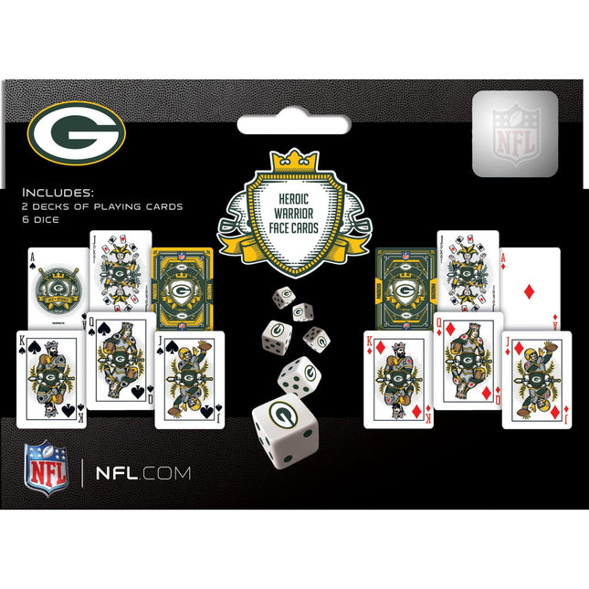 Green Bay Packers - 2-Pack Playing Cards & Dice Set by MasterPieces Puzzle Company INC