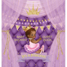It's a Princess: Square Hardcover Baby Shower Guest Book with African American Royal Black Girl Purple Theme, Wishes and Advice for Baby, Personalized