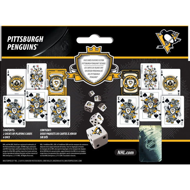 Pittsburgh Penguins - 2-Pack Playing Cards & Dice Set by MasterPieces Puzzle Company INC