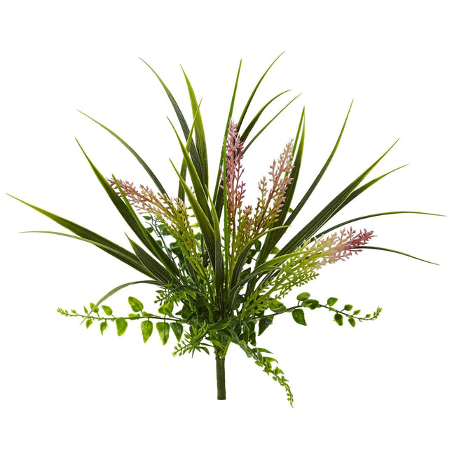 11” Grass and Fern Artificial Plant (Set of 12) by Nearly Natural