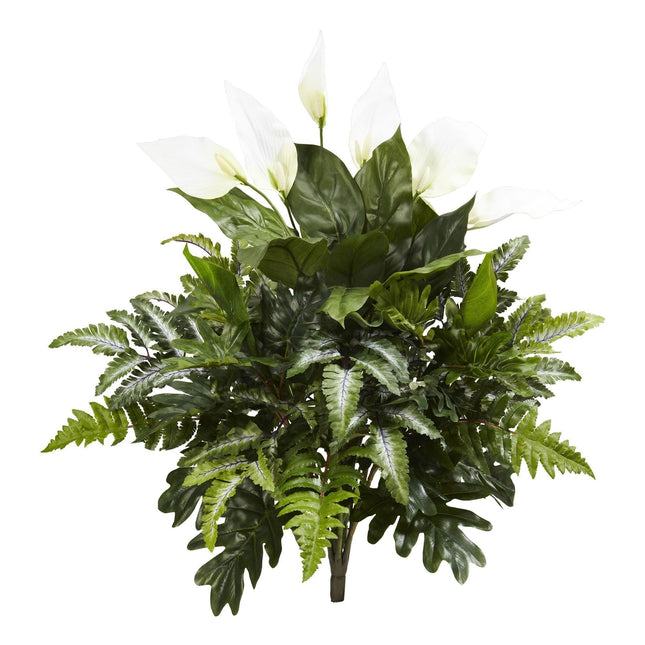 27” Mixed Spathiphyllum Artificial Plant (Set of 2)of 2) by Nearly Natural