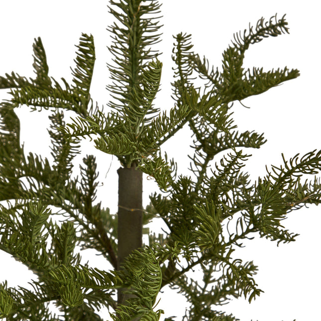 4.5’ Pre-Lit Christmas Pine Artificial Tree in Decorative Planter by Nearly Natural