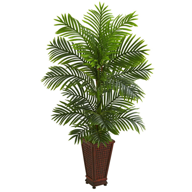 5’ Kentia Palm Artificial Tree in Decorative Planter by Nearly Natural