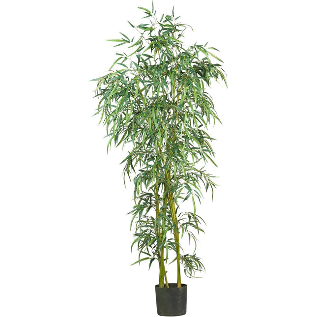 6'  Fancy Style Slim Bamboo Silk Tree by Nearly Natural
