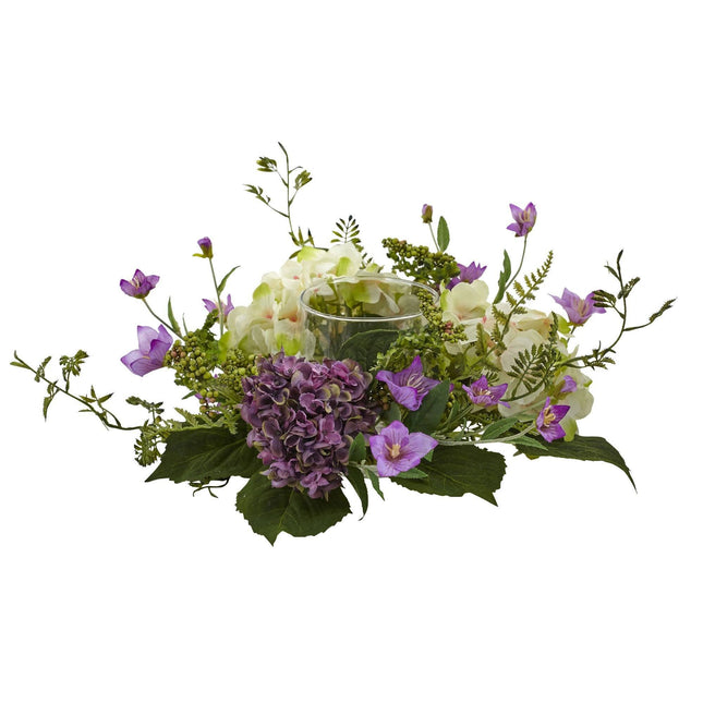 Hydrangea & Berry Candelabrum | Nearly Natural by Nearly Natural