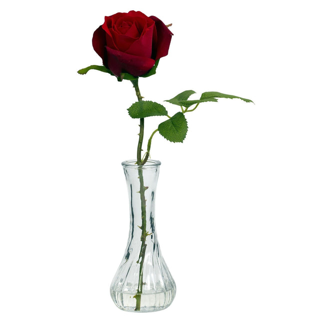 Rose w/Bud Vase (Set of 3) by Nearly Natural