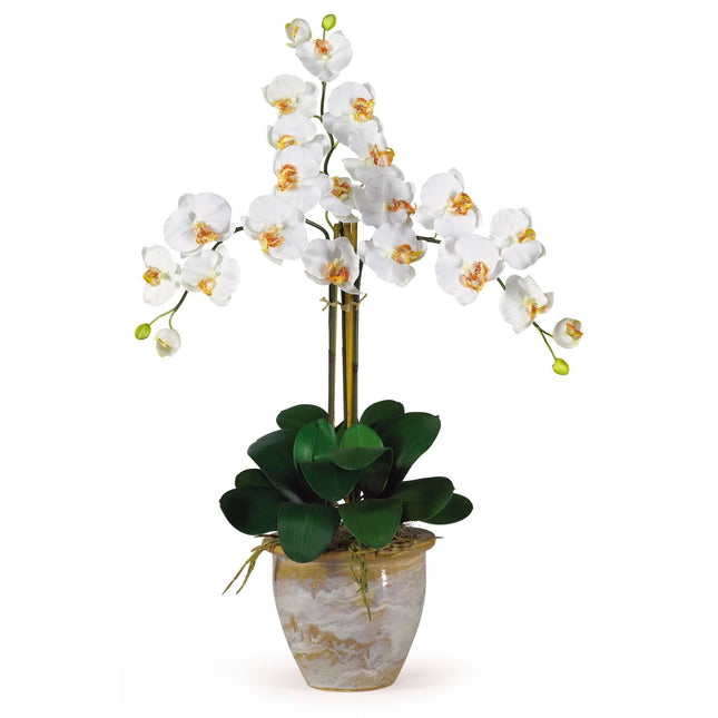 Triple Stem Phalaenopsis Silk Orchid Arrangement by Nearly Natural