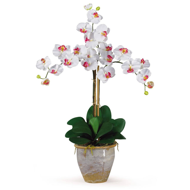Triple Stem Phalaenopsis Silk Orchid Arrangement by Nearly Natural