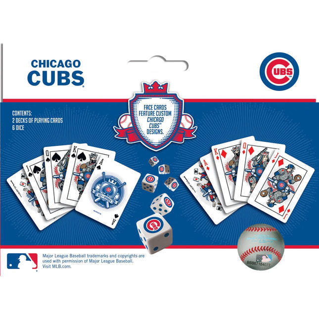 Chicago Cubs - 2-Pack Playing Cards & Dice Set by MasterPieces Puzzle Company INC