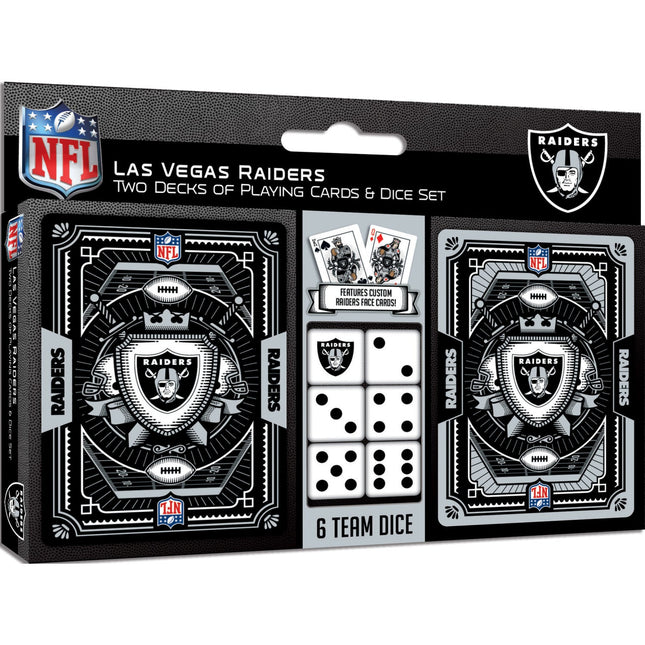 Las Vegas Raiders - 2-Pack Playing Cards & Dice Set by MasterPieces Puzzle Company INC