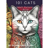 101 Cats Adult Coloring Book