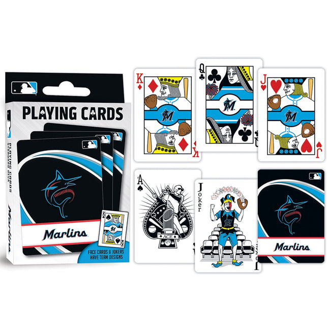 Miami Marlins Playing Cards - 54 Card Deck by MasterPieces Puzzle Company INC