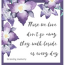 Religious quote in loving memory, condolence book to sign