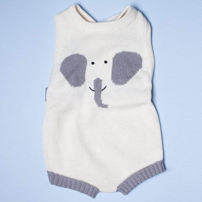 Organic Baby Gift Set | Elephant Bodysuit, Lovey, Toy & Hat by Estella