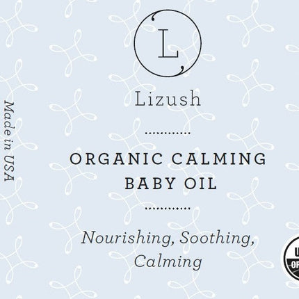 ORGANIC CALMING BABY OIL Nourishing, Soothing, Calming by Lizush