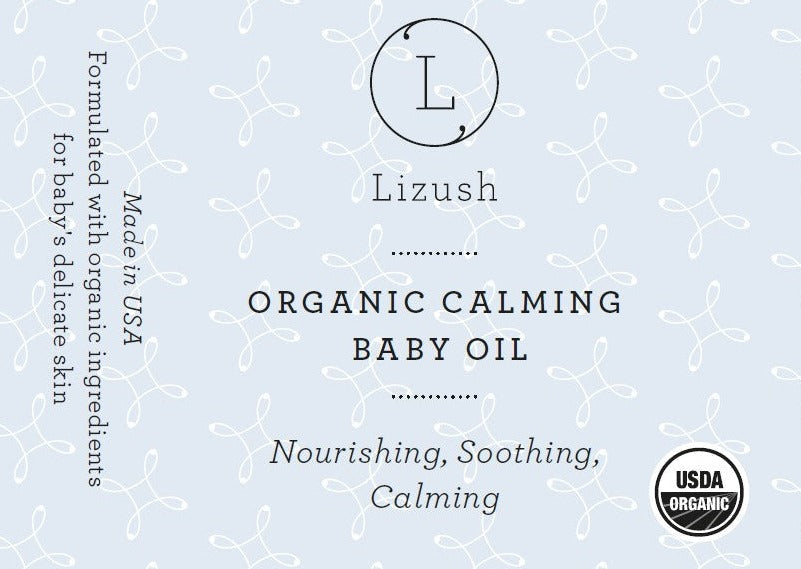ORGANIC CALMING BABY OIL Nourishing, Soothing, Calming by Lizush