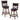 Bar Stools Set of 2 with Rubber Wood Frame and Faux Leather Upholstered Seat-24 Inch