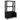 Bathroom Storage Cabinet with Open Shelves and Double Doors-Black