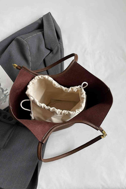 Tote Hobo Leather Drawstring Handbag by Coco Charli