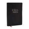 The Open Bible: Read and Discover the Bible for Yourself (Nkjv, Black Leathersoft, Red Letter, Comfort Print, Thumb Indexed)