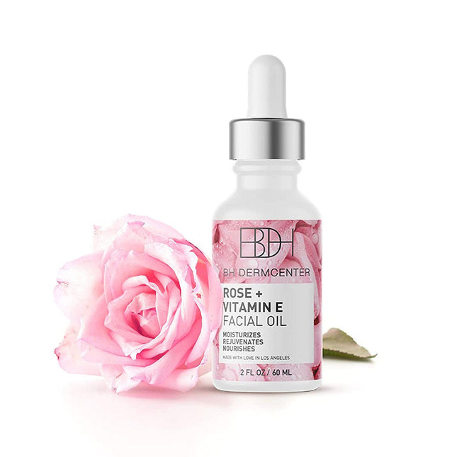 BH DERMCENTER - Rose & Vitamin E Facial Oil, Allergen-free Hydrating Facial Oil, Daily Face Care Essentials 2oz by  Los Angeles Brands