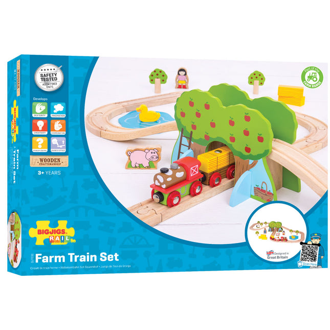 Farm Train Set by Bigjigs Toys US
