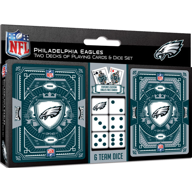 Philadelphia Eagles - 2-Pack Playing Cards & Dice Set by MasterPieces Puzzle Company INC