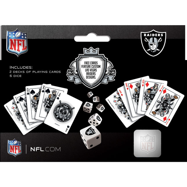 Las Vegas Raiders - 2-Pack Playing Cards & Dice Set by MasterPieces Puzzle Company INC