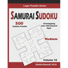 Samurai Sudoku: 500 Medium Sudoku Puzzles Overlapping into 100 Samurai Style