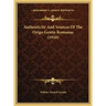 Authenticity And Sources Of The Origo Gentis Romanae (1910)