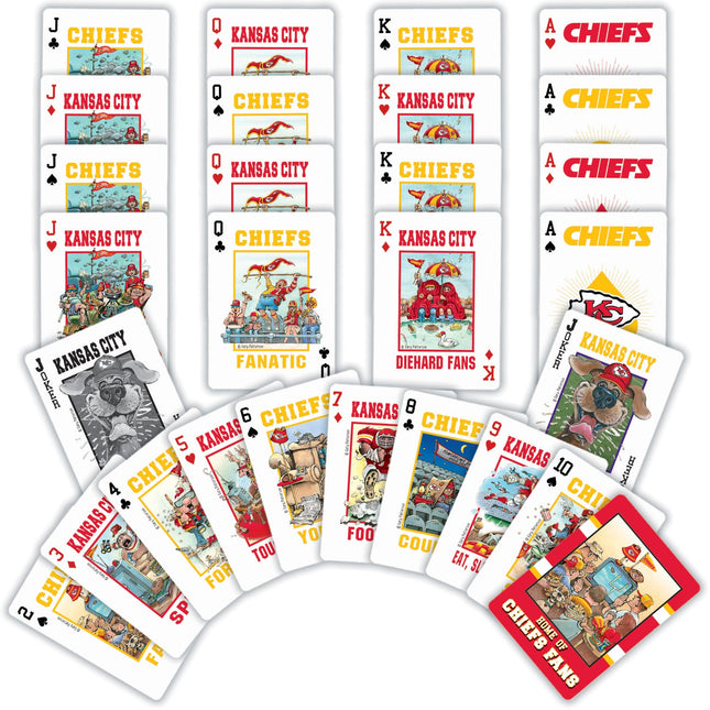 Kansas City Chiefs Fan Deck Playing Cards - 54 Card Deck by MasterPieces Puzzle Company INC