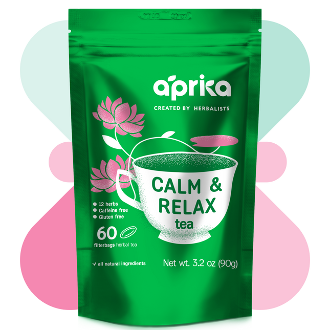 Calm and Relax Herbal Tea, 60 bags by Aprika Life
