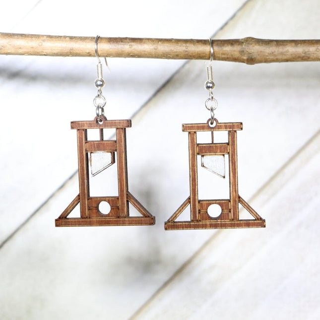 Guillotine Wooden Dangle Earring by Cate's Concepts, LLC - Vysn