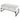 Center Table with Faux Marble and Tempered Glass Top-White