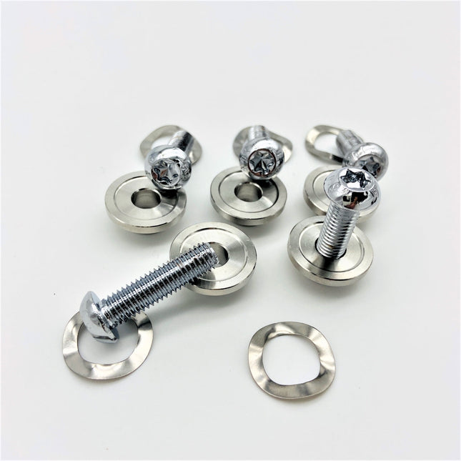 Chrome Rotor Bolt Kit (5 pcs.) for Harley by GeezerEngineering LLC