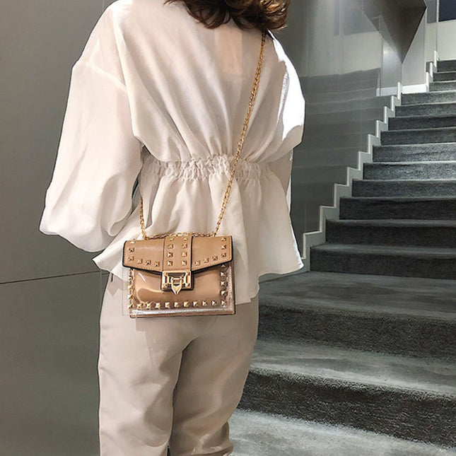 Betty Shoulder Bag -Clear/Tan by ClaudiaG Collection