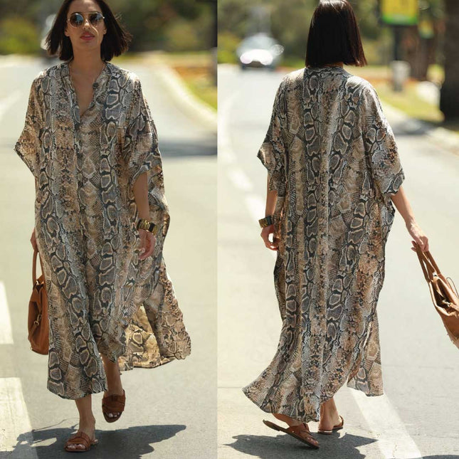 Wide Dress -Python Print by ClaudiaG Collection