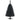 3 Feet Unlit Artificial Christmas Halloween Mini Tree with Plastic Stand-Black
