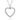 Crystal Heart Necklace White Gold with Cubic Zirconia Stones by Hollywood Sensation®