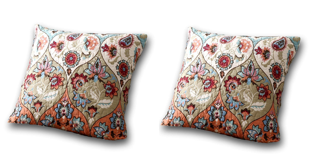 DaDa Bedding Set of Two Garden Party Bohemian Throw Pillow Covers (LH1403) by DaDa Bedding Collection