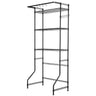 EVOR Over The Washer and Dryer Storage Shelf, 3 Tier Laundry Room Drying Rack with Hanger Rod and Hooks, Adjustable Over Washer and Dryer Shelves, Laundry Room Shelf Storage Space Saver, Black