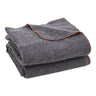 Wool Camping Blanket 64" x 88" Warm for Camping Hiking Travel Light Grey