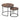 Nesting Coffee Table Set of 2, 23.6 in Round Coffee Table, Nesting Tables for Small Place, End Side Tables Night Stand with Metal Frame, for Living Room, Bedroom, Office (Vintage Brown & Black)