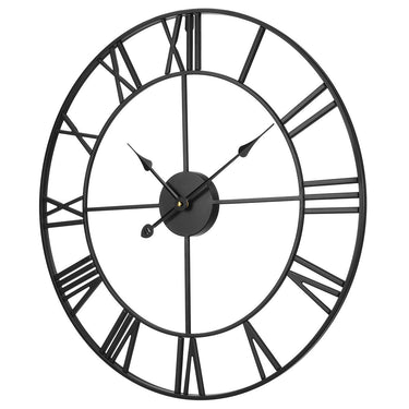 Wall Clock 24 in Roman Numerals Battery Operated Silent Clocks for Living Room