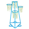 Kids Basketball Hoop 4-Hoop Portable Basketball Stand with Adjustable Heights